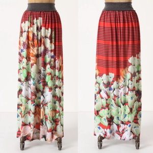 Anthropologie Dream Daily Blanched Crocus Maxi Skirt